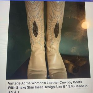 Vintage Acme Women’s Leather Boots